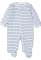 Kissy Kissy PJs Team Stripe Zipper Footie, Blue
