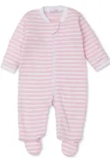 Kissy Kissy PJs Team Stripe Zipper Footie, Pink
