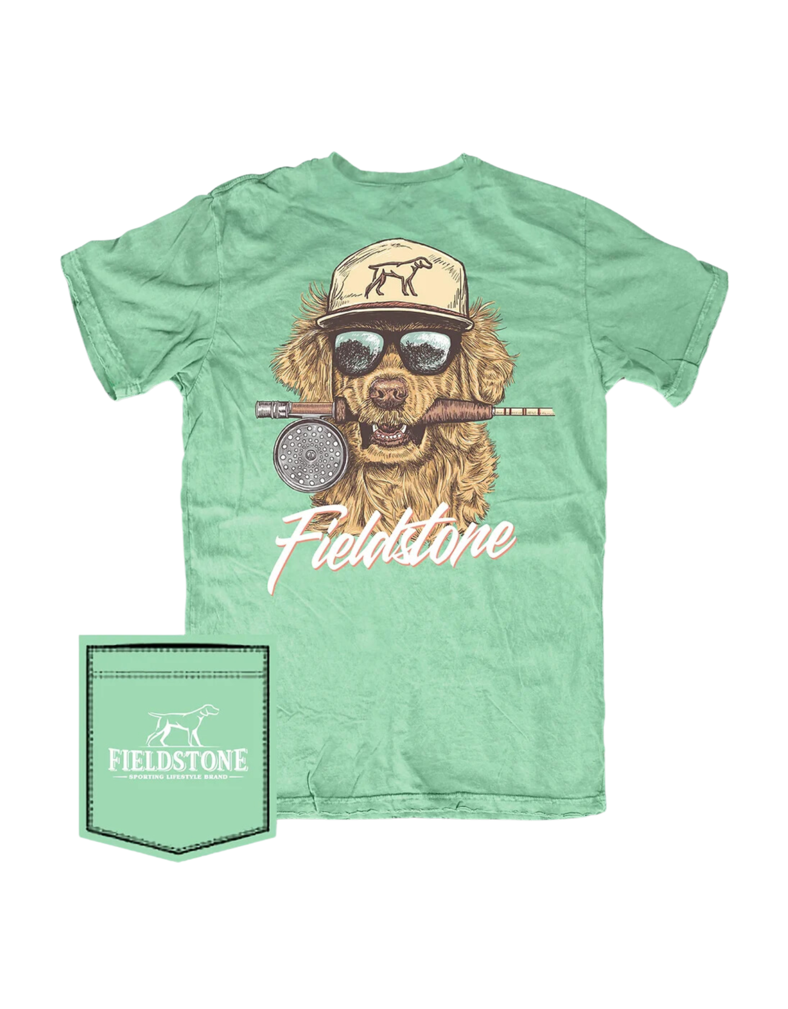 Fieldstone Youth SS Tee Retriever Reel Island Reef