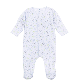 Magnolia Baby Tiny Tee Time Print Footie Lt Blue