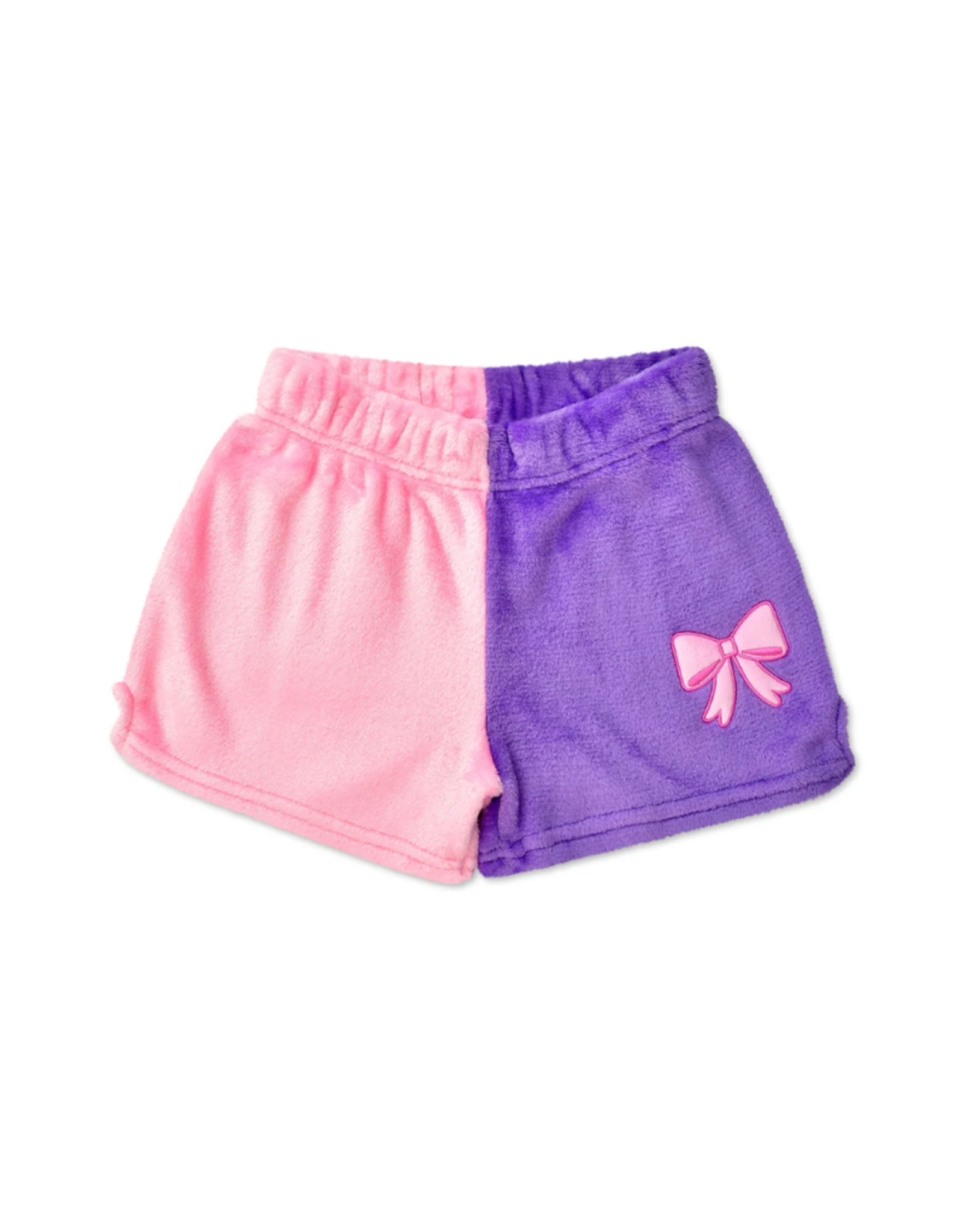 Iscream Pretty Bows Color Block Plush Shorts