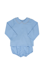 The Oaks Gabriel Bloomer Set, Blue Tan Piping