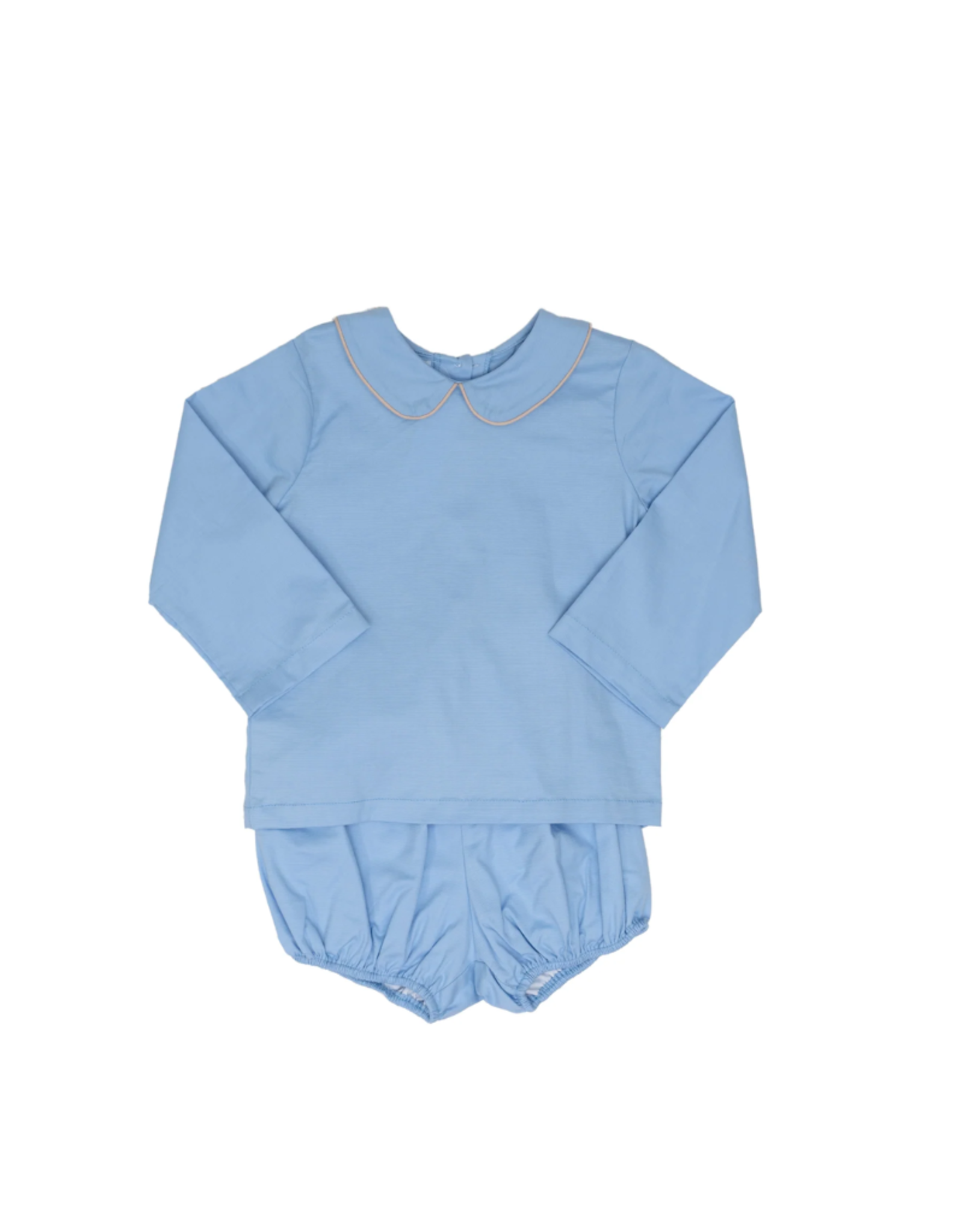 The Oaks Gabriel Bloomer Set, Blue Tan Piping