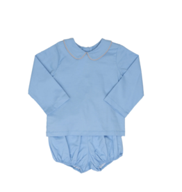 The Oaks Gabriel Bloomer Set, Blue Tan Piping