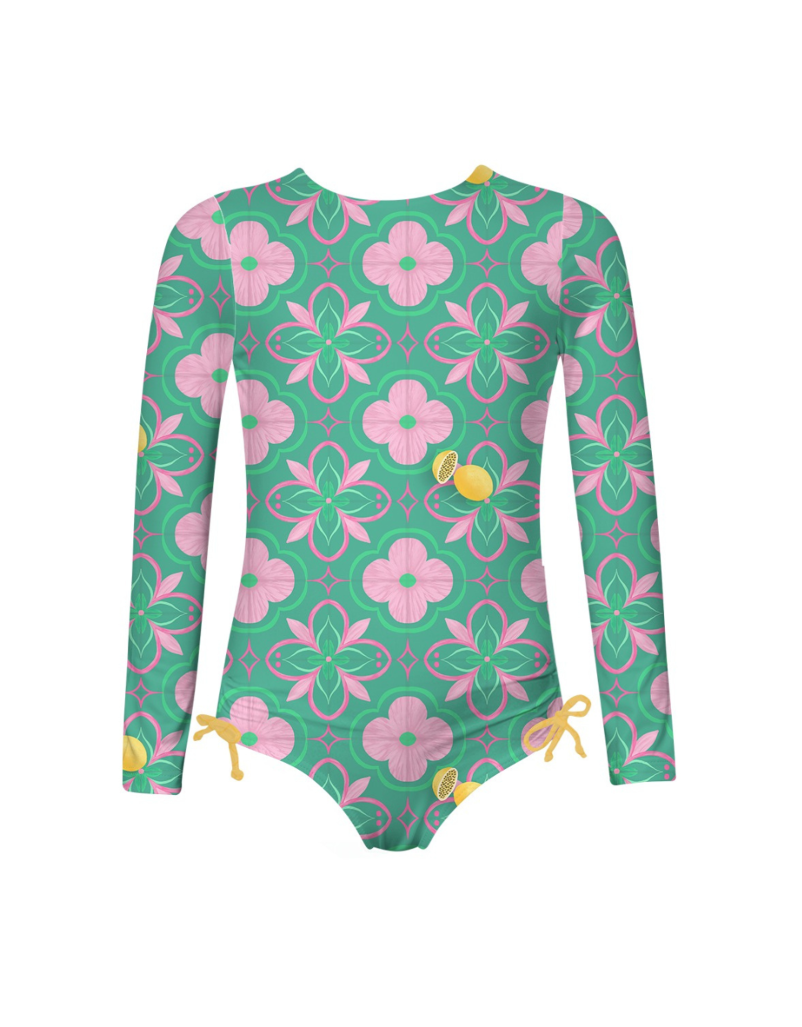 Pepita & Me Jess Azulejo Verdo Rashguard One Piece Swim