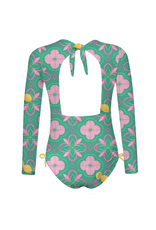 Pepita & Me Jess Azulejo Verdo Rashguard One Piece Swim