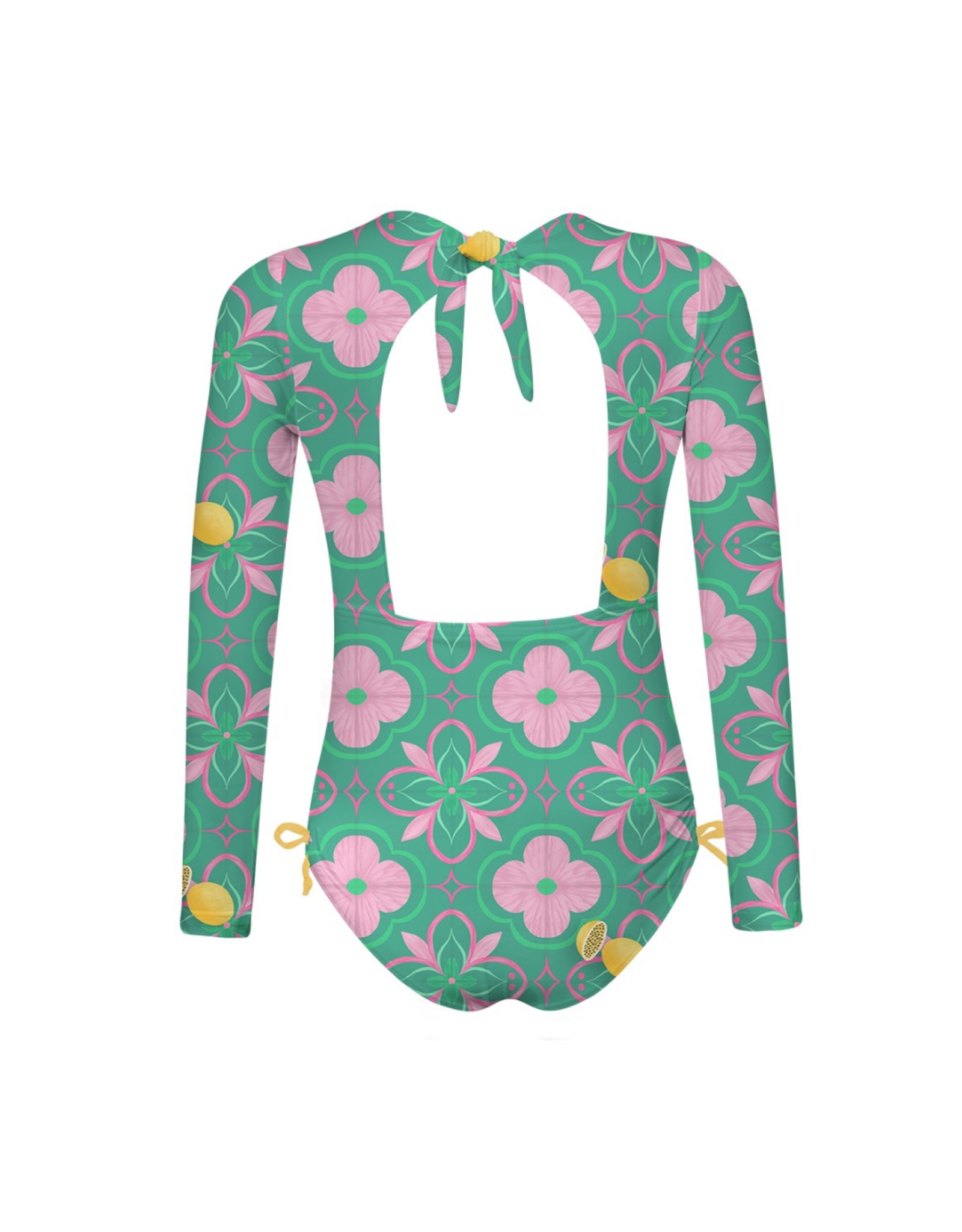 Pepita & Me Jess Azulejo Verdo Rashguard One Piece Swim