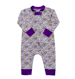 Krewe Kids Mardi Gras Beads Pima Zip PJ