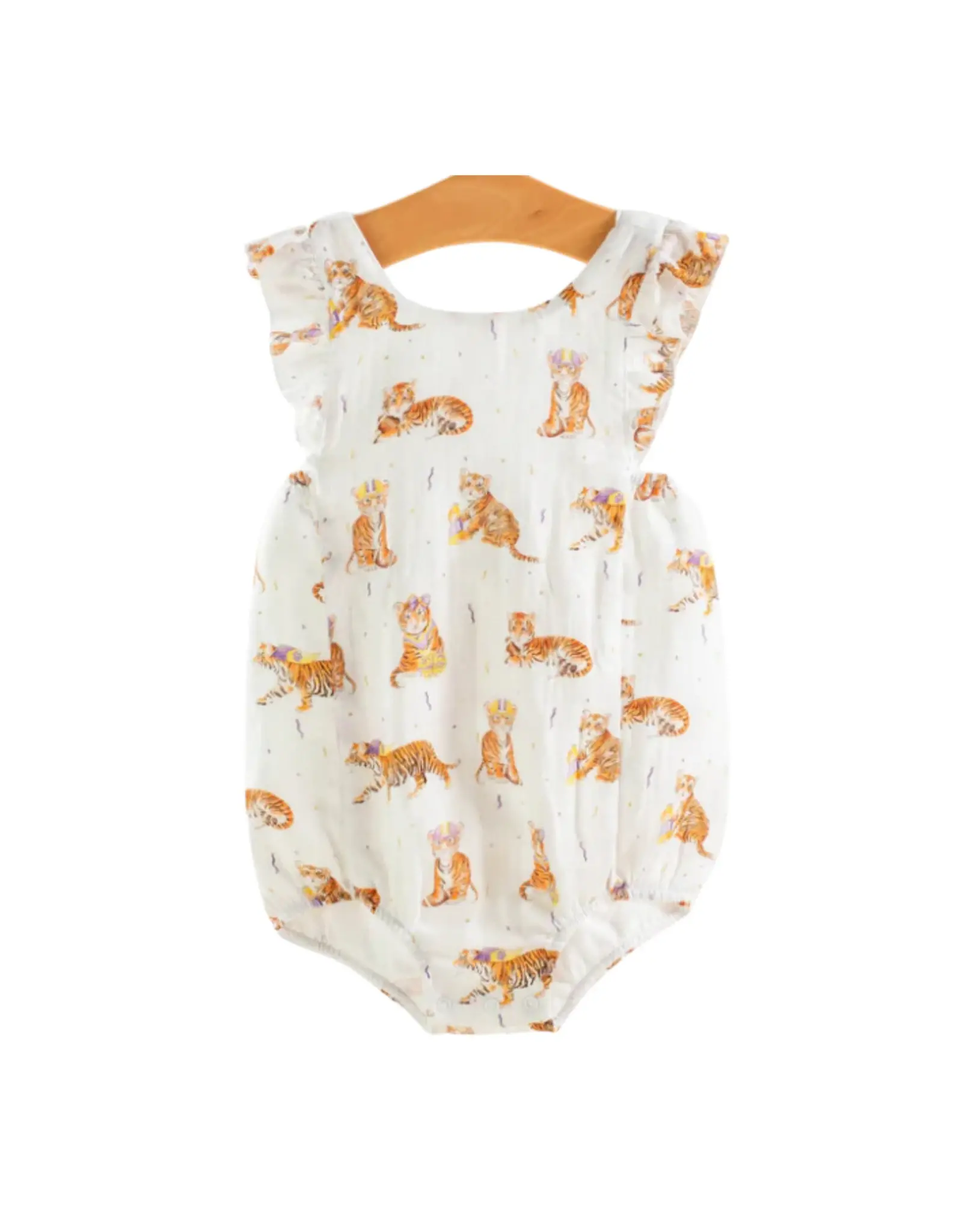 Nola Tawk Most Valuable Cub: Louisiana Organic Muslin Sunsuit