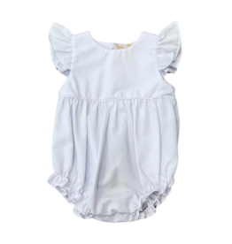 Rosalina White bubble with Flutter Sleeves