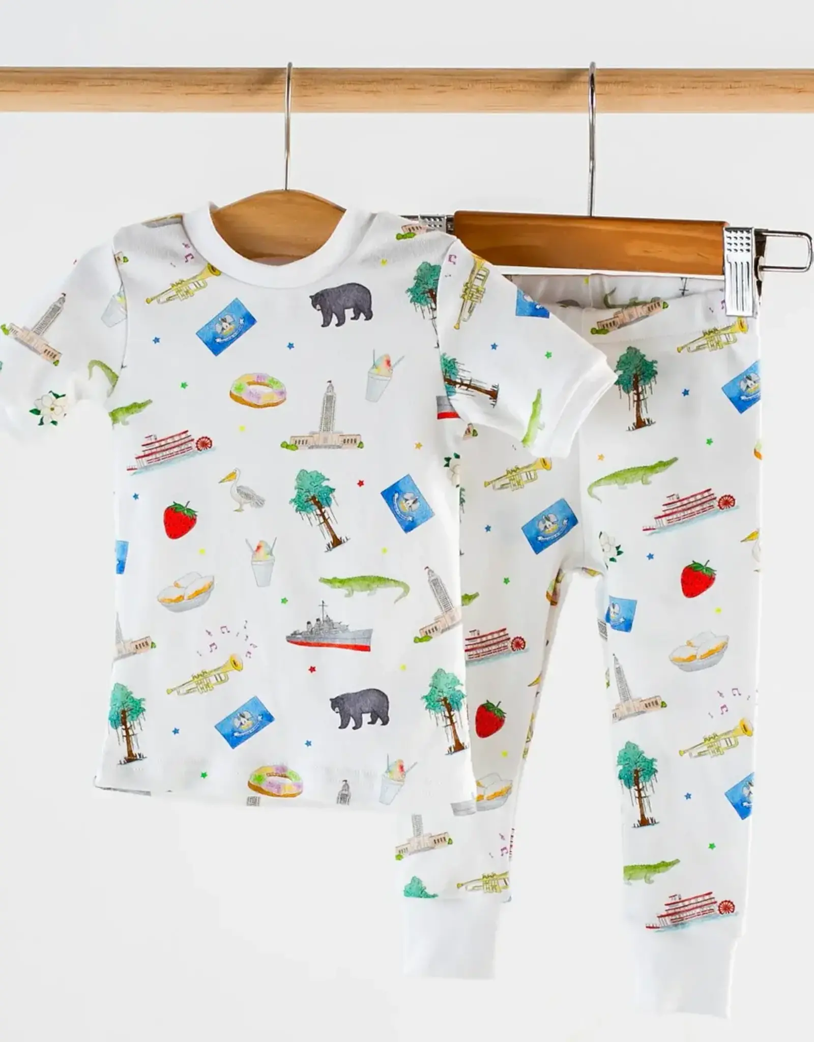 Nola Tawk Louisiana Kids Organic Cotton Pajama Set