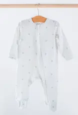 Nola Tawk Blue Fleur De Lis Organic Cotton Zip Pajama
