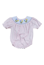 Sweet Dreams Pink Gingham Tulip Smocked Bubble