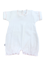 Paty SS Cuffed Gathered Bubble White/Pink