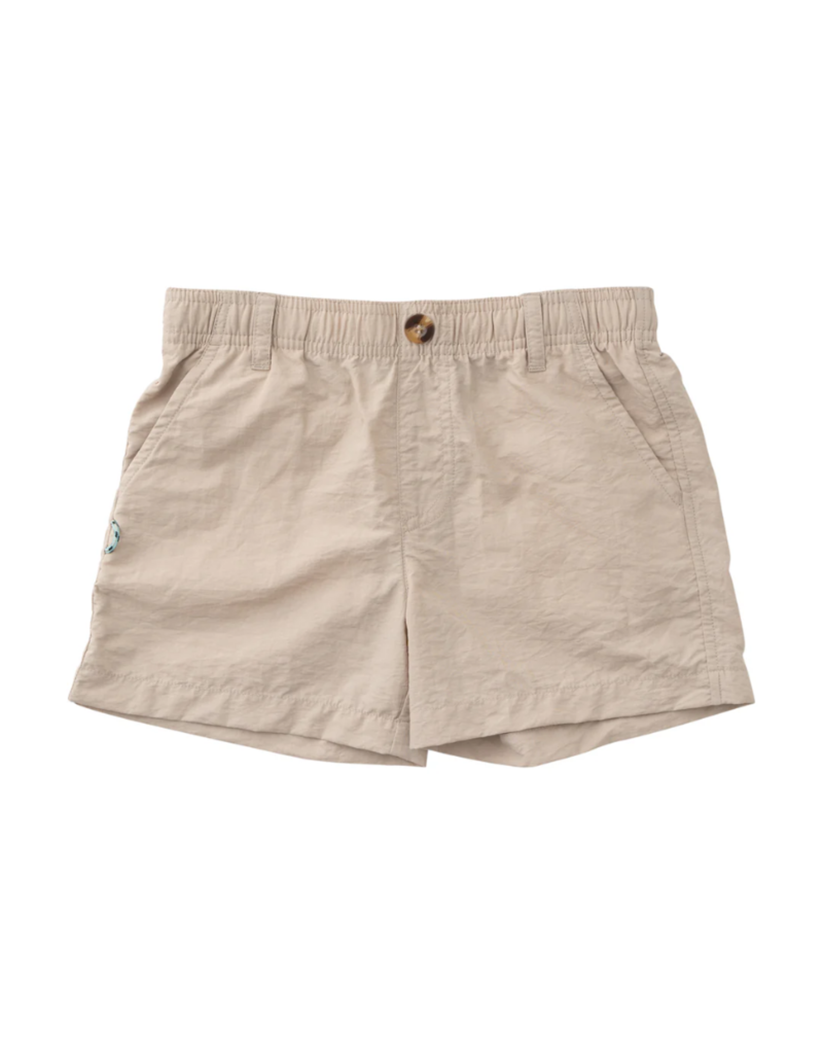 Prodoh Outrigger Performance Shorts, Classic Ancient Scroll Khaki