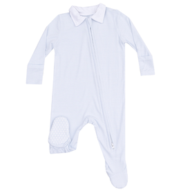 Angel Dear Stripe Classic Blue Polo 2 Way Zipper Footie
