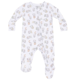 Angel Dear Vintage Elephant ABC 2 Way Zipper Footie