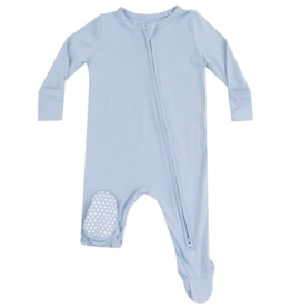 Angel Dear Solid Blue Fog 2 Way Zipper Footie
