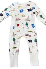 Nola Tawk Louisiana Kids Organic Cotton Zip-Up PJ