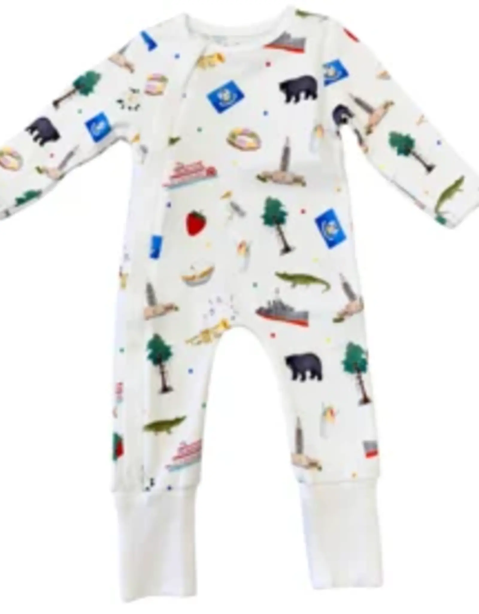 Nola Tawk Louisiana Kids Organic Cotton Zip-Up PJ