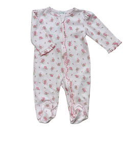Kissy Kissy Pink Roses Ruffle Footie w/ Zipper