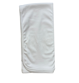 Magnolia Baby White Fall24 Embroidered Receiving Blanket