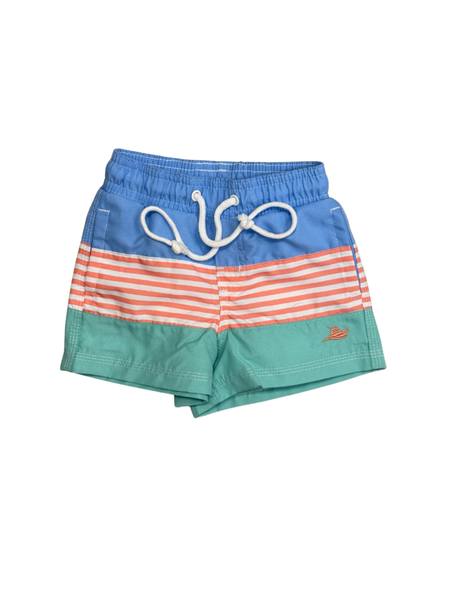 SouthBound Persimmon Colorblock Swim Trunks