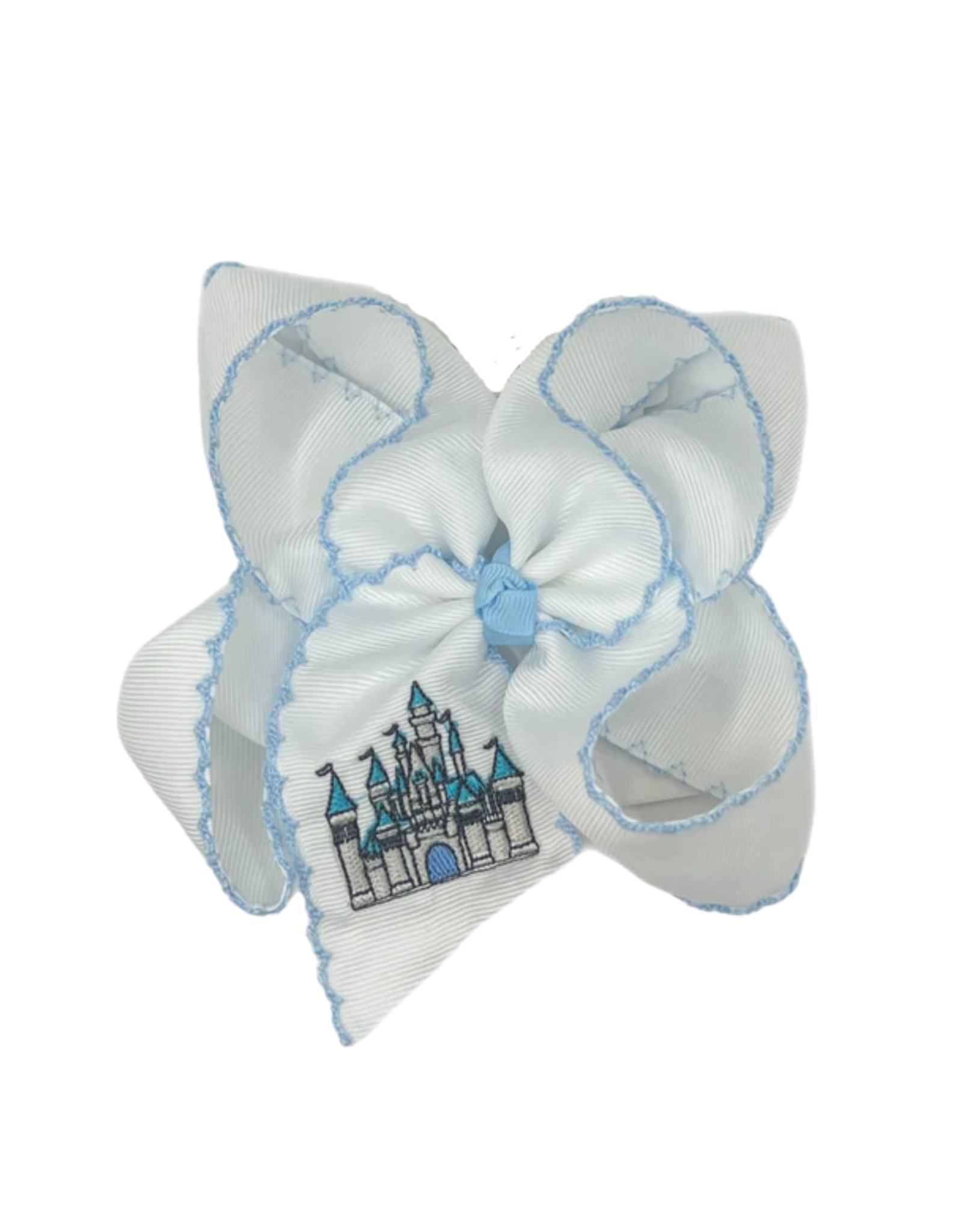 Just for Fun Threads Castle Embroidered Hair Bow
