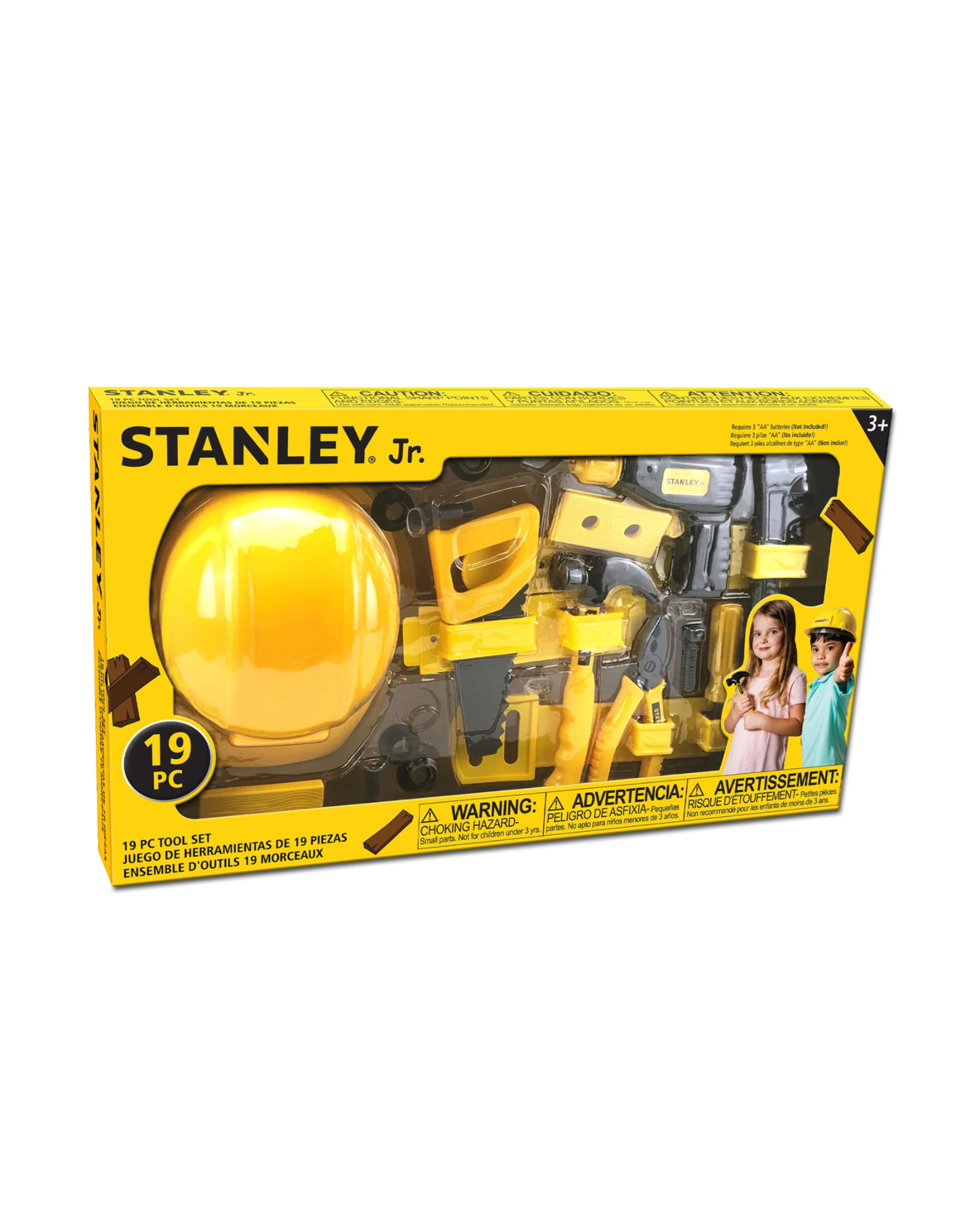 Toysmith Red Toolbox Stanley Jr. 19-Piece Pretend Play Tool Set