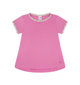SET Bridget Basic Tee - Flamingo Pink w/ Petal Pop Trim