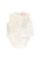 Auraluz Girl Bow w/ Flower Diaper Set