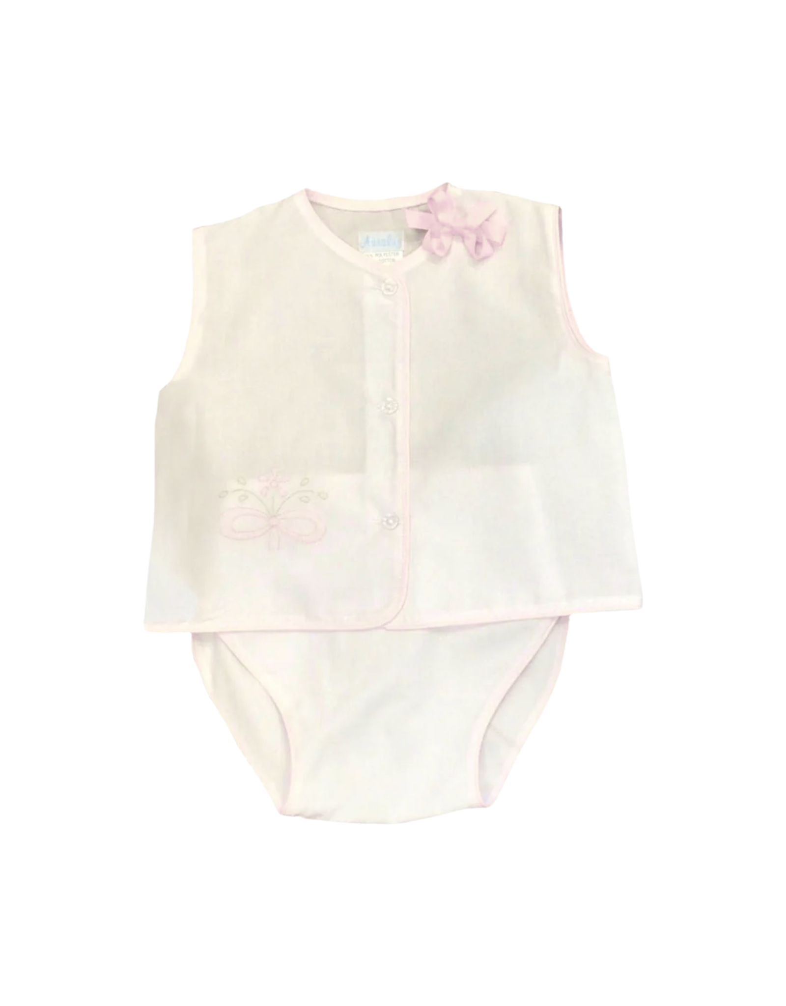 Auraluz Girl Bow w/ Flower Diaper Set