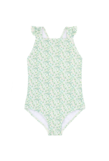 Minnow Girls Sea Marsh Floral Crossover One Piece