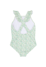 Minnow Girls Sea Marsh Floral Crossover One Piece