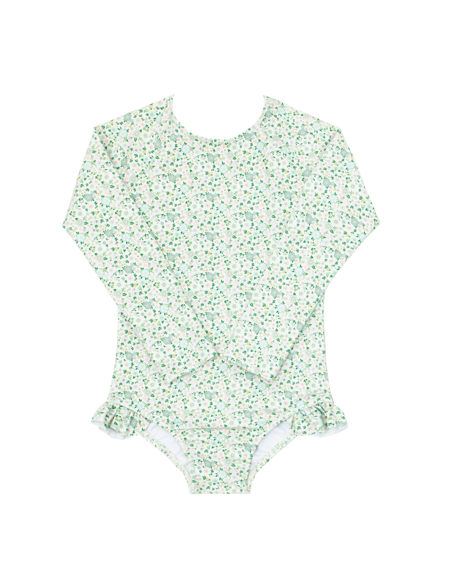 Minnow Girls Sea Marsh Floral Rashguard One Piece