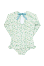 Minnow Girls Sea Marsh Floral Rashguard One Piece