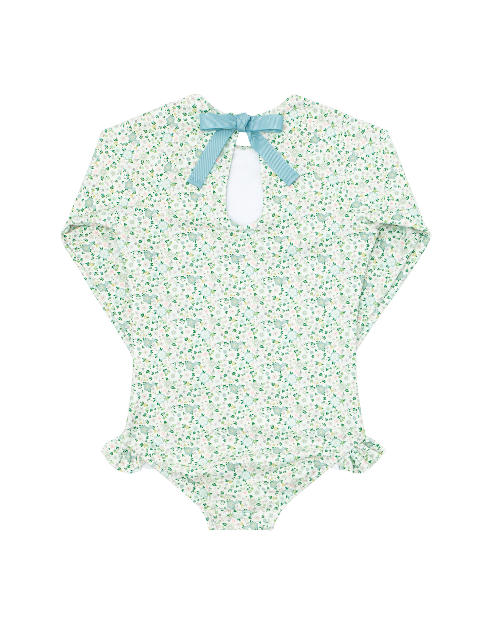Minnow Girls Sea Marsh Floral Rashguard One Piece