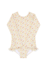 Minnow Girls Marigold Floral Rashguard One Piece