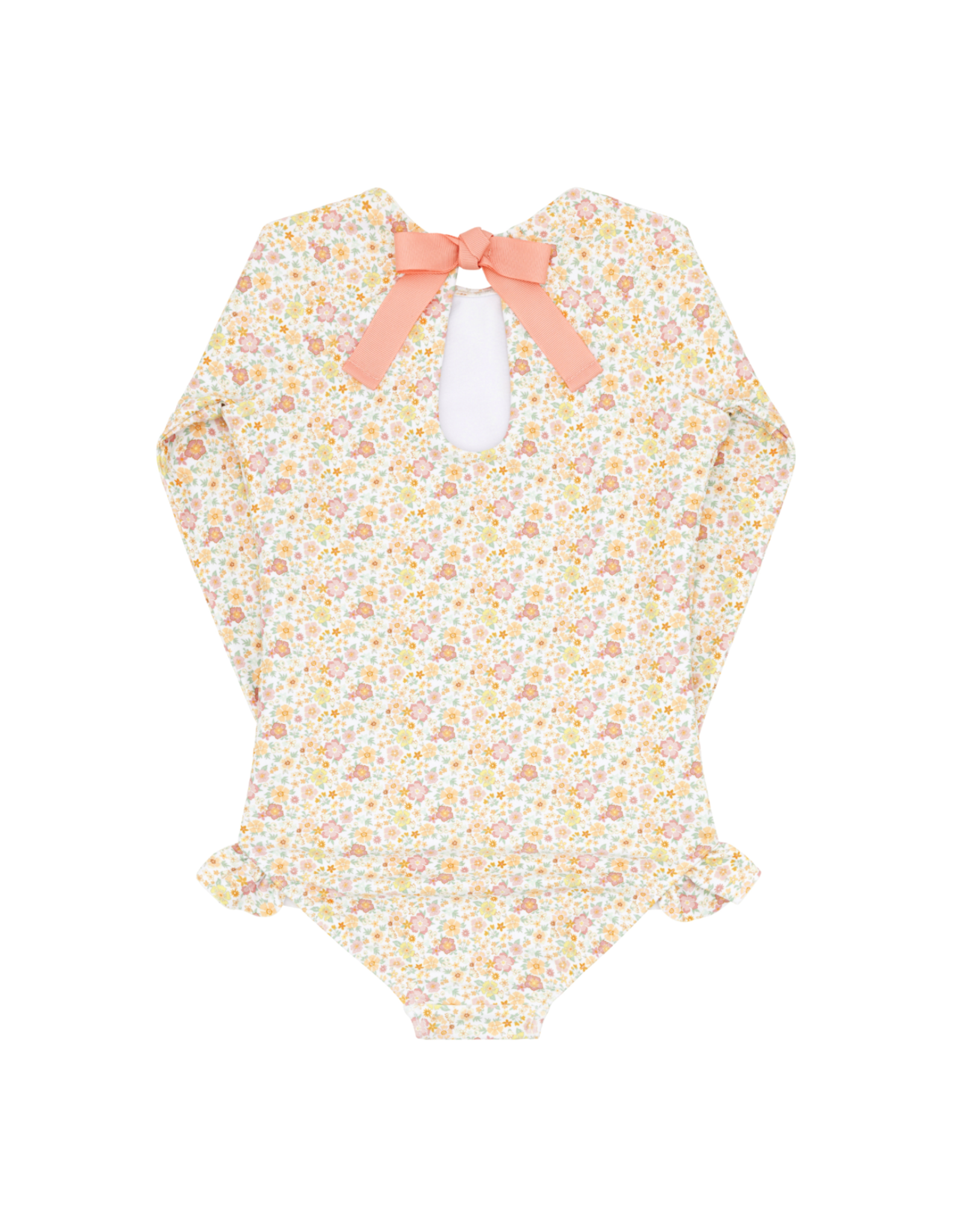 Minnow Girls Marigold Floral Rashguard One Piece
