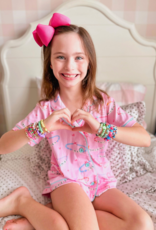 Be Elizabeth Pima Button Up BE Lounge Set, Friendship Bracelet