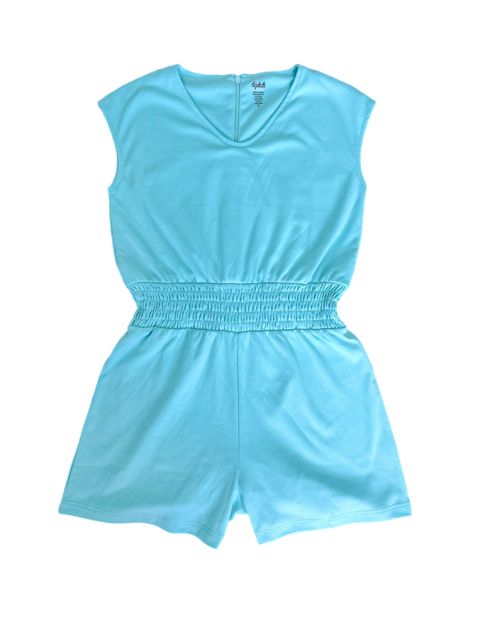 Be Elizabeth Knit Romper BE, Turquoise