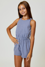 Design History Navy Gingham Romper