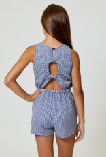 Design History Navy Gingham Romper