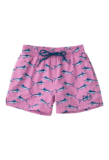 Prodoh Boogie Board Swim Trunk, Fuchsia Pink Marlin Print  XS (7/8)
