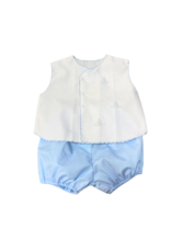 Auraluz White & Blue Bloomer Set w/ Sailboats