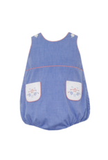 Anavini Blue Microcheck Bubble with Pockets, Stars