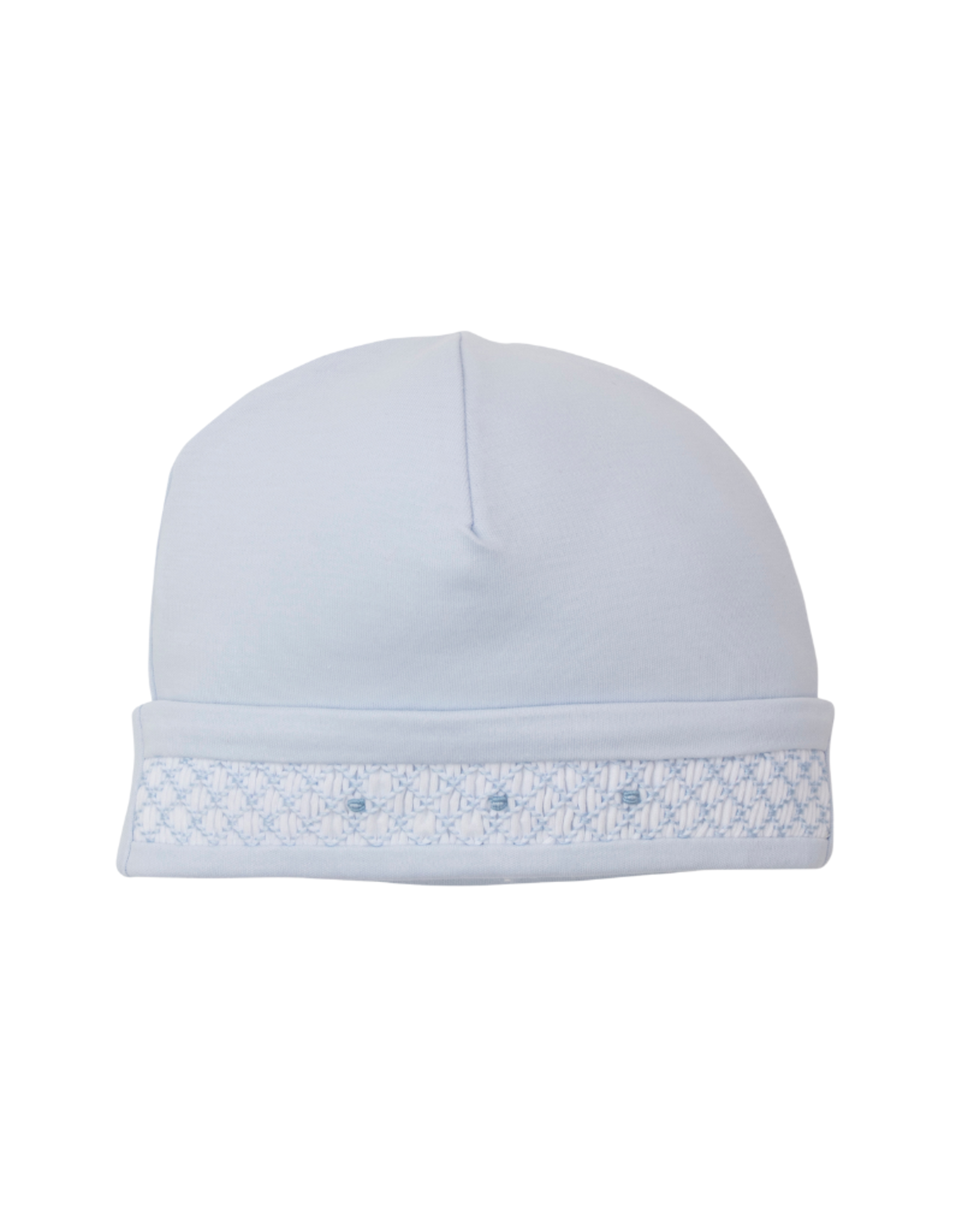 Kissy Kissy CLB Fall 25 Hat w/ Hand Smock, Lt Blue NB