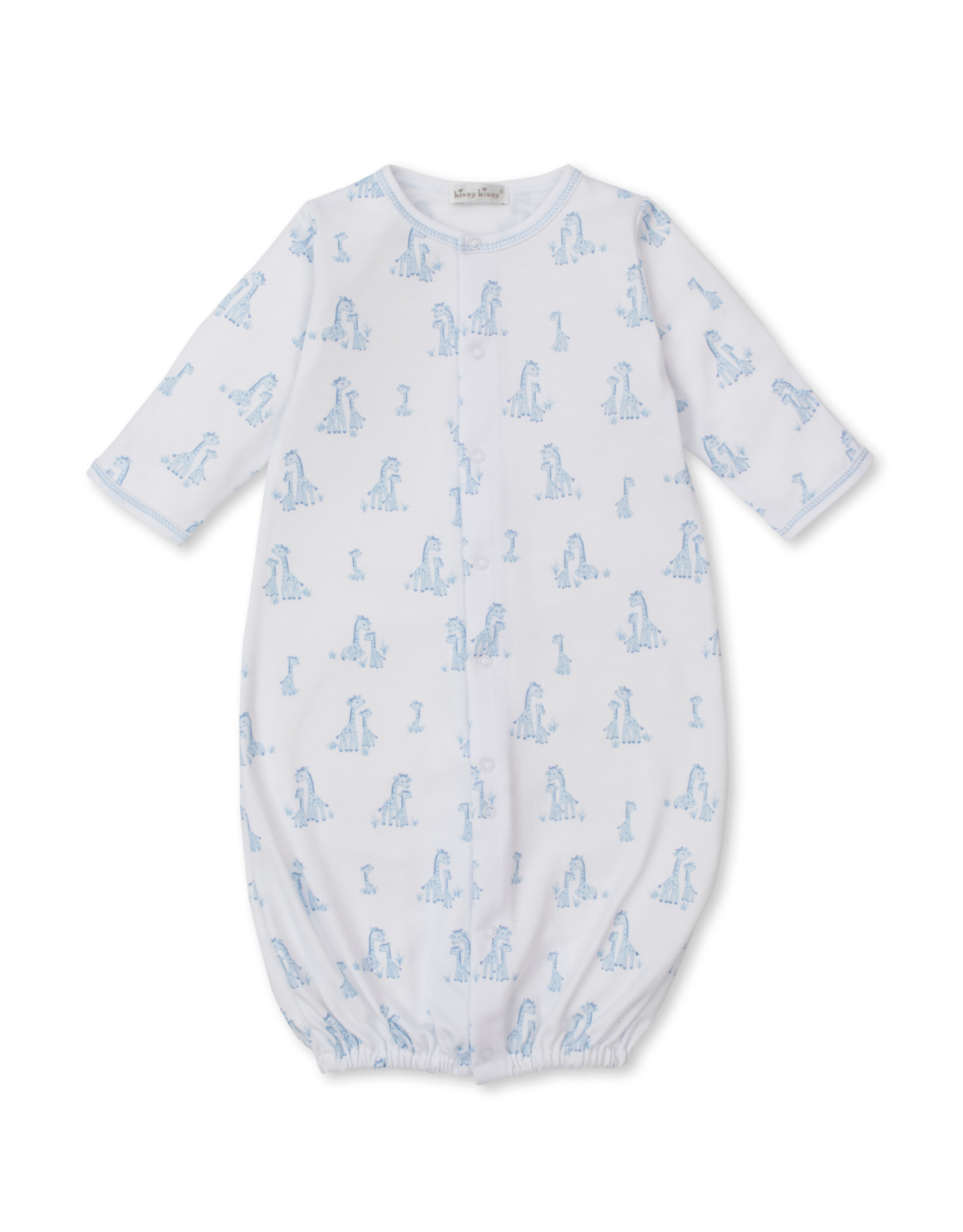 Kissy Kissy Giraffe Grace Printed Converter Gown, Light Blue