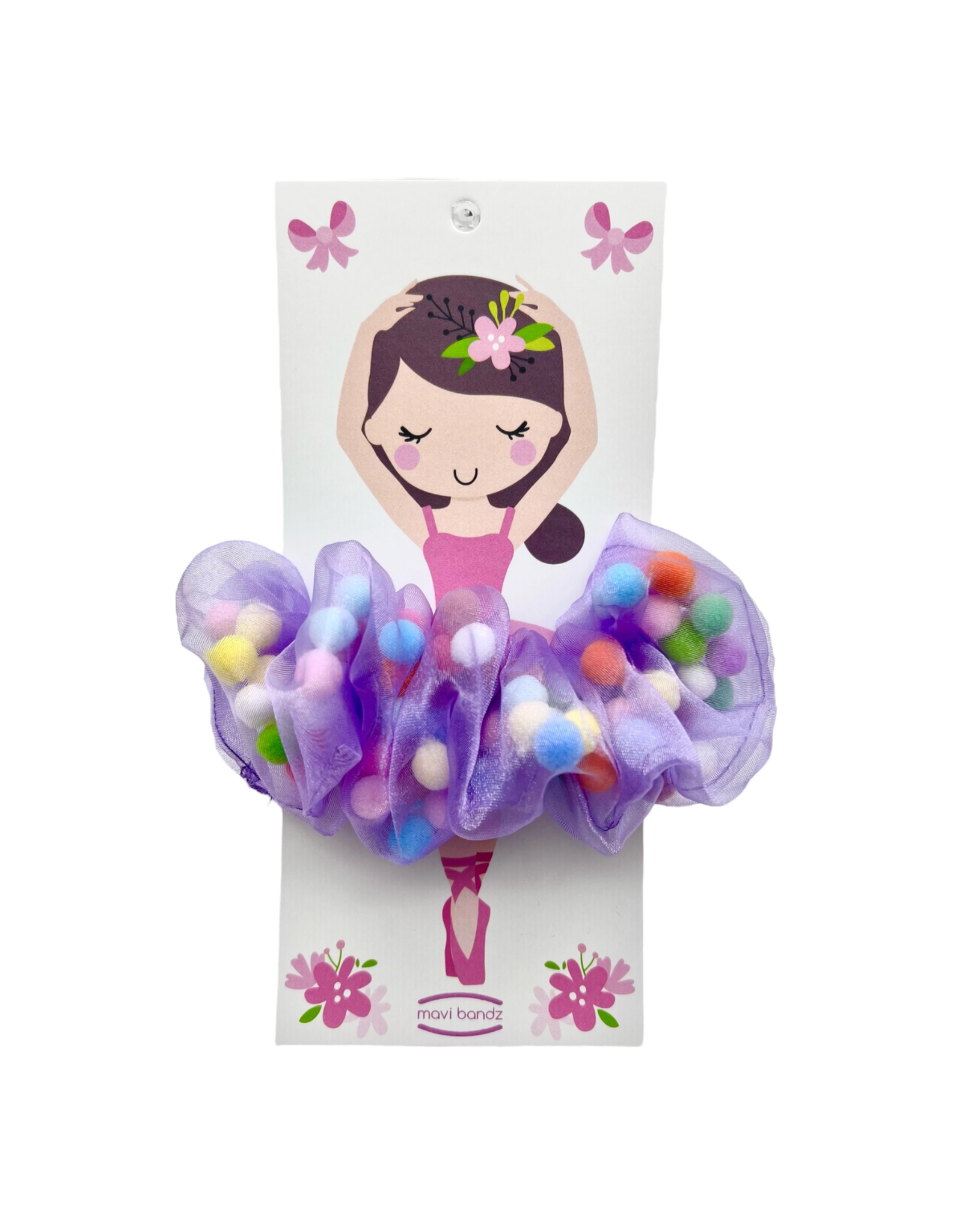 Mavi Bandz Ballerina Purple Scrunchie Cards