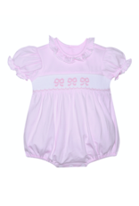 Baby Sen Pink Bryn Bubble, Smocked Bows